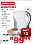 Mellerware Adam Corded Kettle-1.7Ltr