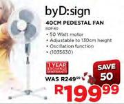 By D:Sign Pedestal Fan-40cm