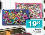 Doodle Pencil Bag Lilac/Pink-Each