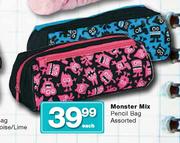Monster Mix Pencil Bag Assorted-Each