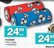 Football Pencil Bag Red/Blue-Each