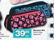 Monster Mix Pencil Bag-Each