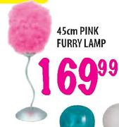45cm Pink Furry Lamp