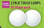 Simple Choice Touch Lamps-2's pack