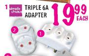 Simple Choice Triple 6A Adapter-Each
