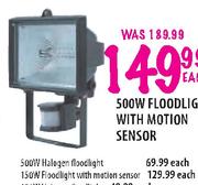 150W Floodlight With Motion Sensor-Each