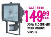 500W Floodlight With Motion Sensor-Each