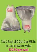 3W LED GU10 Or MR16 In Cool Or Warm White-2's pack