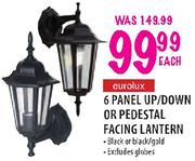 Eurolux 6 panel Up/Down or Pedestal Facing Lantern-Each