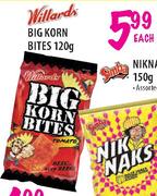 Willards Big Korn Bites-120gm