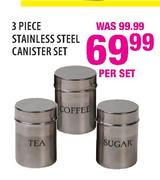 Stainless Steel Canister Set-3Pcs. Per Set
