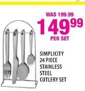 Simplicity Stainless Steel Cutlery Set-Per Set