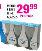 Metro Wine Glasses-3's Per Pack