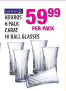 Kouros Carat Hi Ball Glasses-6's Per Pack