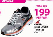 Power Mens Sword Trainers(Sizes 7-11)-Per Pair