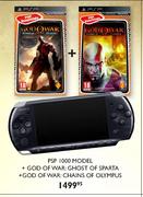 PSP 1000 Model + God Of War: Ghost Of Sparta + God Of War: Chains Of Olympus