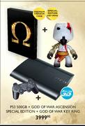 PS3 500GB + God Of War: Ascension Special Edition + God Of War Key Ring