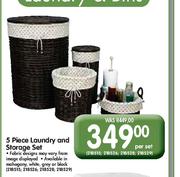 5 Piece Laundry And Storage Set-Per Set