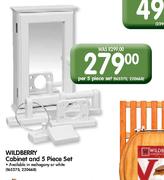 Wildberry Cabinet And 5 Piece Set