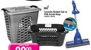 Laundry Basket Set or PVA Scrub Mop