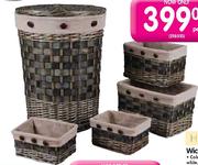 Home Wicker Laundry Set
