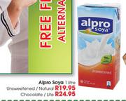 Alpro Soya Unsweetened/Natural-1ltr