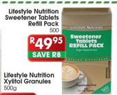 Lifestyle Nutrition Sweetener Tablets Refill Pack-500's