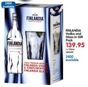 Finlandia Vodka And Glass In Gift Pack-1 x 750ml