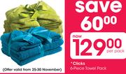 Clicks 6 Piece Towel Pack-Per Pack