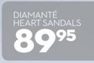 Diamante Heart Sandals
