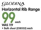 Glodina Horizontal Rib Range Bath Sheet-Each