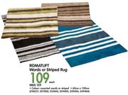 Romatuft Words Or Striped Rug-Each