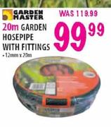 Garden Master Garden Hosepipe with Fittings-20m