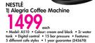 Nestle Alegria Coffee Machine