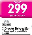 Big Jim 3 Drawer Storage Set-Per Set