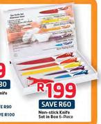Non-Stick Knife Set In Box-6 Piece