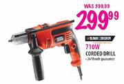 Black & Decker  Corded Drill-710W