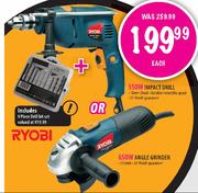 Ryobi Impact Drill + Drill Bit Set-9 Piece Each