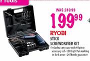 Ryobi Stick Screwdriver Kit