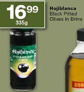 Hojiblanca Black Pitted Olives In Brine-335g