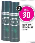 Brut Deodorant-2x120ml  