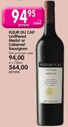 Fleur Du Cap Unfiltered Merlot Or Cabernet Sauvignon-6 x 750ml
