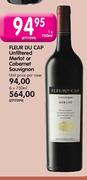 Fleur Du Cap Unfiltered Merlot Or Cabernet Sauvignon-1 x 750ml
