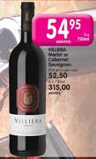 Villiera Merlot Or Cabernet Sauvignon-Unit Price Per Case 
