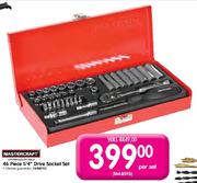 Mastercraft 1/4" Drive Socket Set-46 Piece Per Set