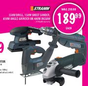 Stramm 550W Drill,150W Sheet Sander,850W Angle Grinder or 480W Jigsaw-Each