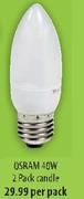 Osram 2 Pack Candle-40 W Per Pack