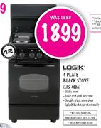 Logik 4 Plate Black Stove(LFS-400A)