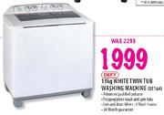 Defy White Twin Tub Washing Machine-13kg(DT164)