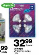 Lumaglo UV Dichroic Lamps 4 Pack-Per Pack